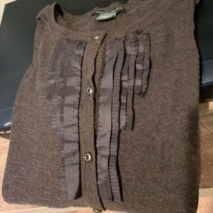 Eddie Bauer sweatr w/ribbon detail-see description